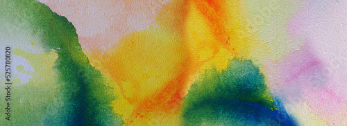 Hand draw digital painting abstract art panorama background colors texture design illustration.

