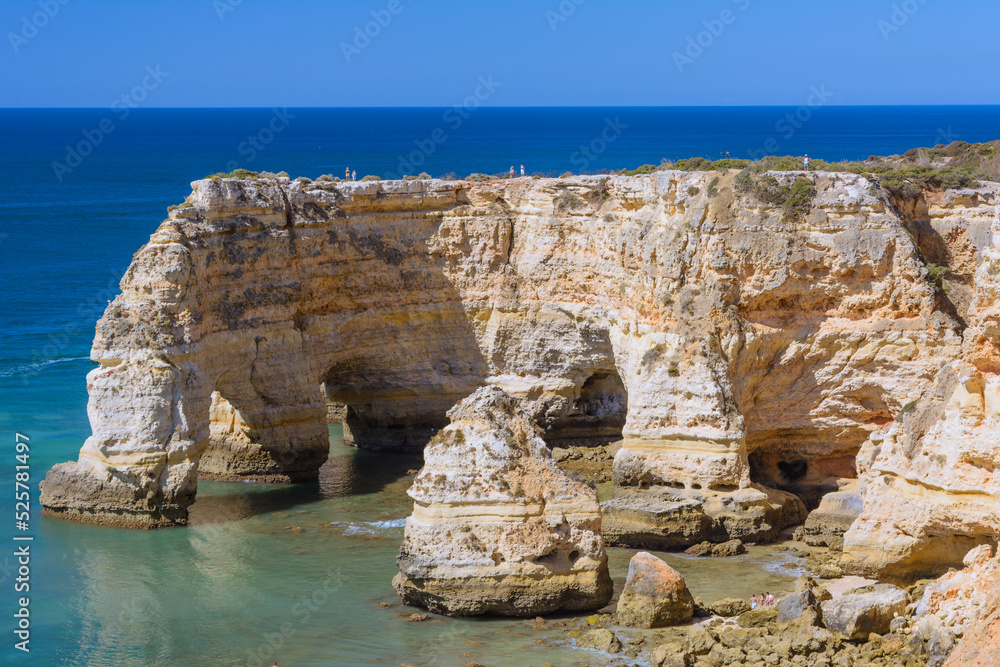 rocky coast of the sea, algarve portugal