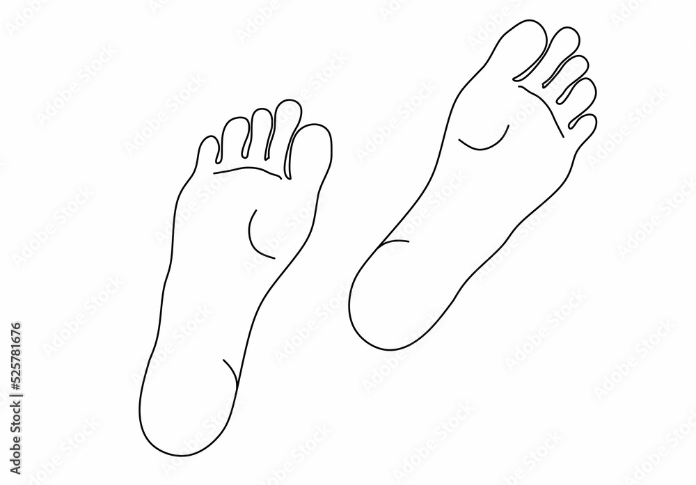 left and right human footprint icon set isolated on white background left and right human footprint icon set isolated on white background