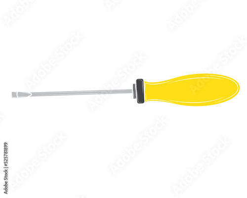 Screwdriver illustration isolated on white background. Repair tool. Vector illustration