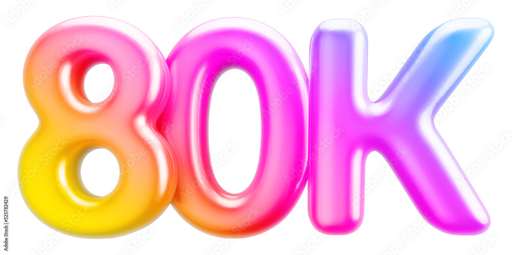 80k follower 3d render