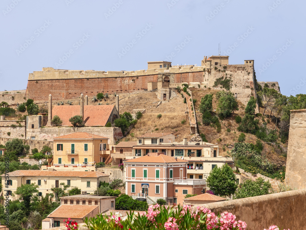 Fort Falcone is one of the most important parts of the defensive system of De’ Medici fortifications in Portoferraio, Province of Livorno, Island of Elba, Italy