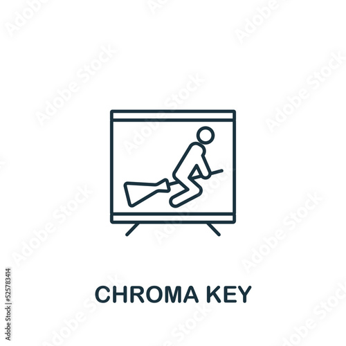 Chroma Key icon. Line simple Streaming icon for templates, web design and infographics