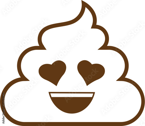 cute poop line art  emoticons, icon, symbol