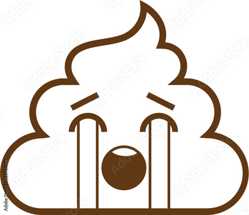 cute poop line art  emoticons, icon, symbol