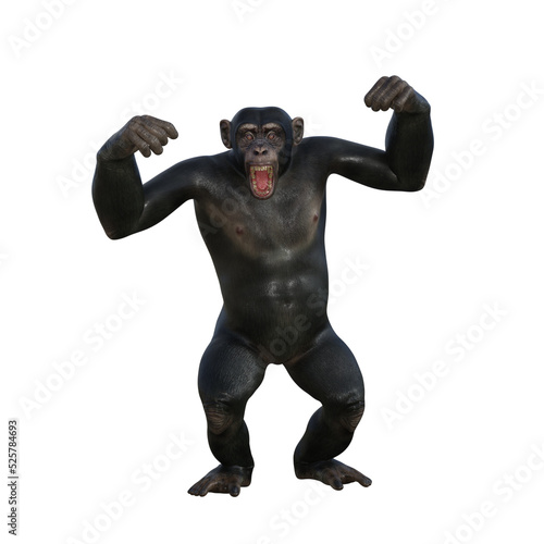 Fotobehang Chimpanzee 3D Model