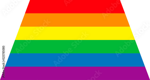 Pride frame. LGBT symbols. Love, heart, flag in rainbow colours, Gay, lesbian parade, Vector illustration