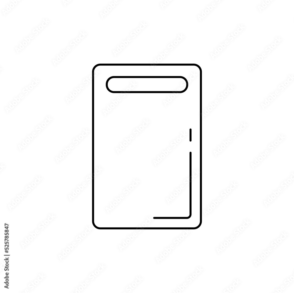 Kitchen cutting board icon in line style icon, isolated on white background Kitchen cutting board icon in line style icon, isolated on white background