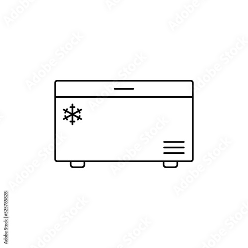 Freezer, fridge icon in line style icon, isolated on white background