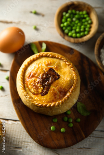 Traditional homemade British meat pie