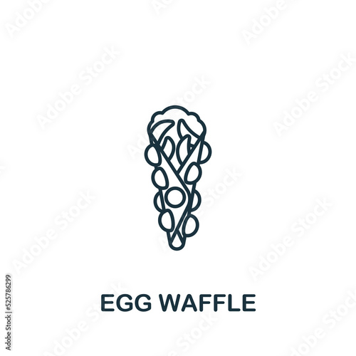 Egg Waffle icon. Line simple icon for templates, web design and infographics
