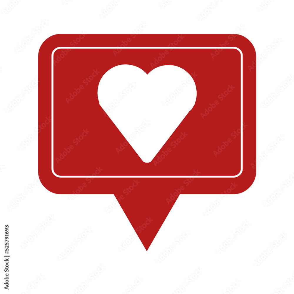 social media icon with a white heart with red bubbles. png social media icon with a white heart with red bubbles. png