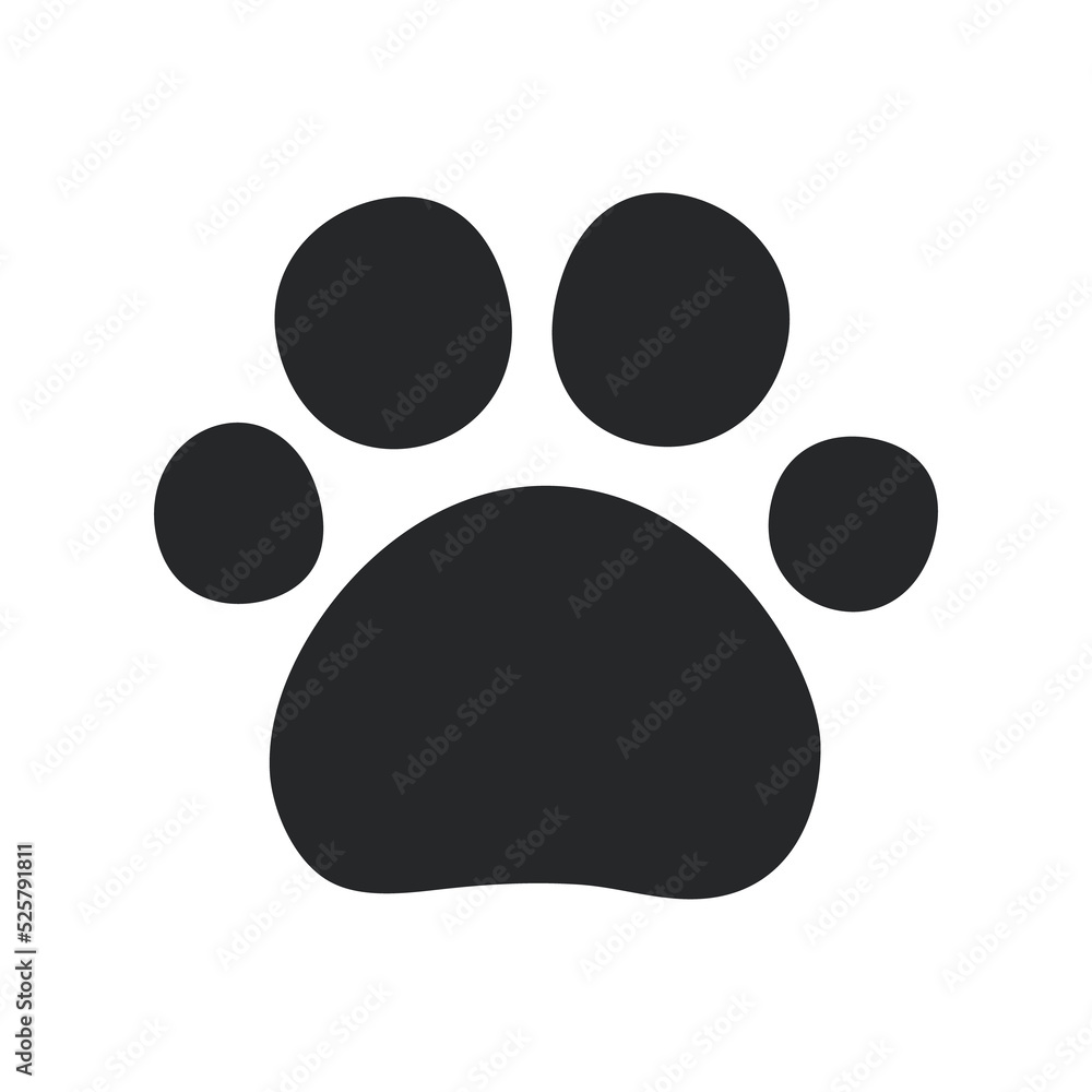 Dog and cat paw prints. A collection of dog footprints with claws. vector illustration. Dog and cat paw prints. A collection of dog footprints with claws. vector illustration.