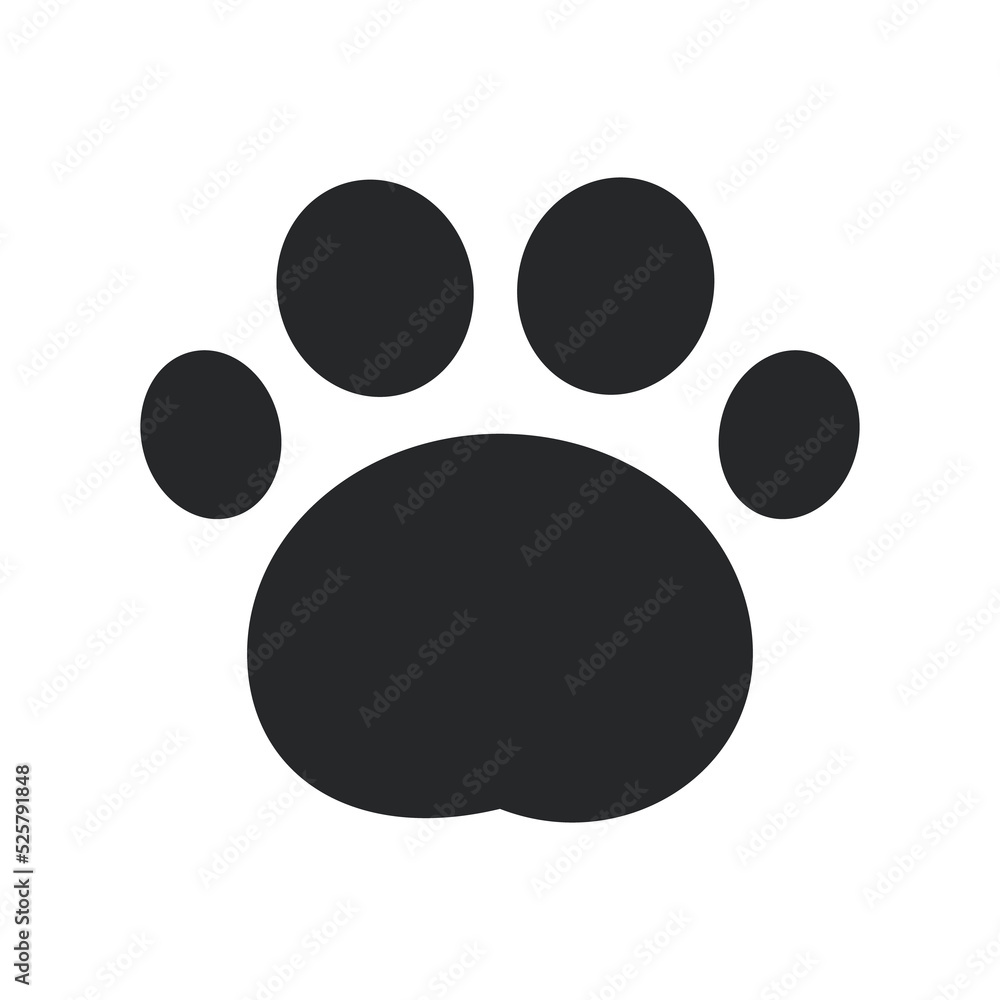 Dog and cat paw prints. A collection of dog footprints with claws. vector illustration. Dog and cat paw prints. A collection of dog footprints with claws. vector illustration.