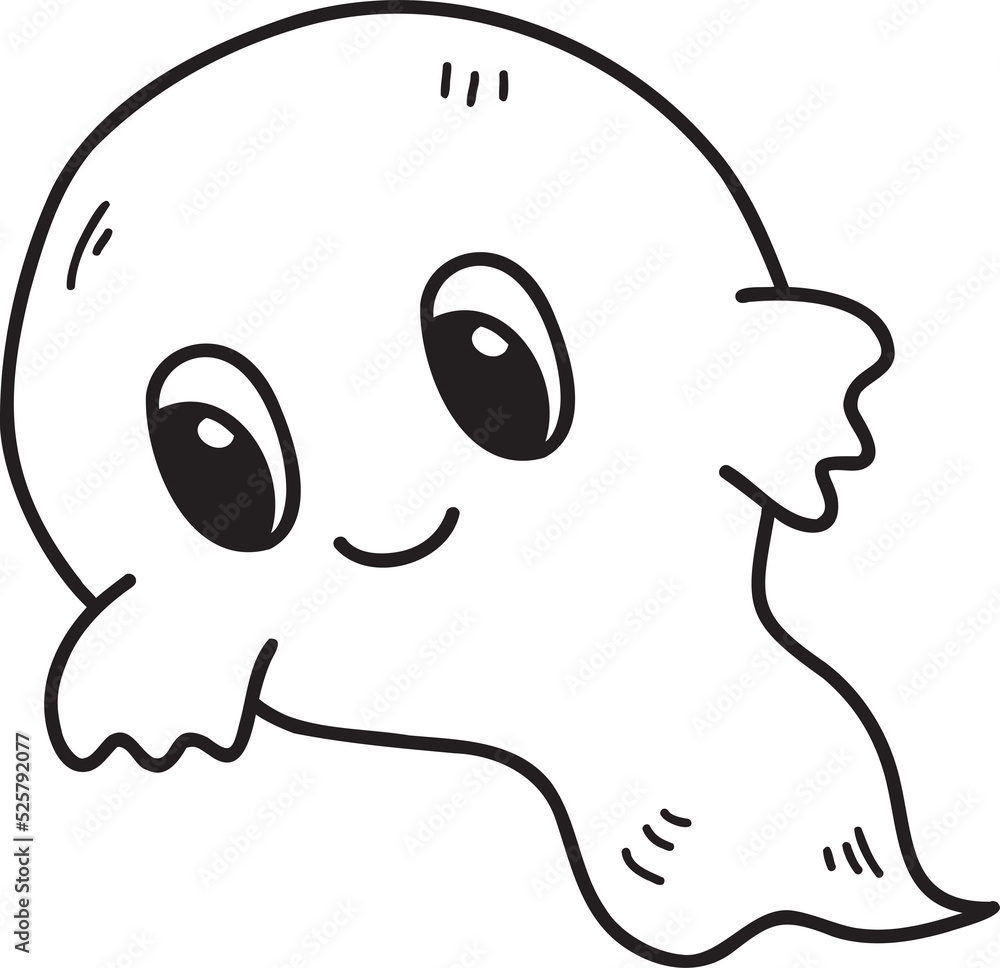 ghost illustration on transparent background