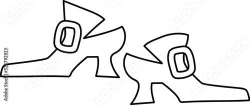 Witch shoes, Halloween clipart