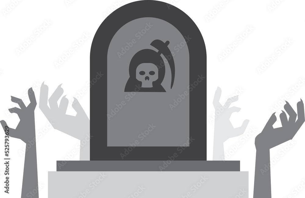 Halloween Gravestone with zombie hand Halloween Gravestone with zombie hand