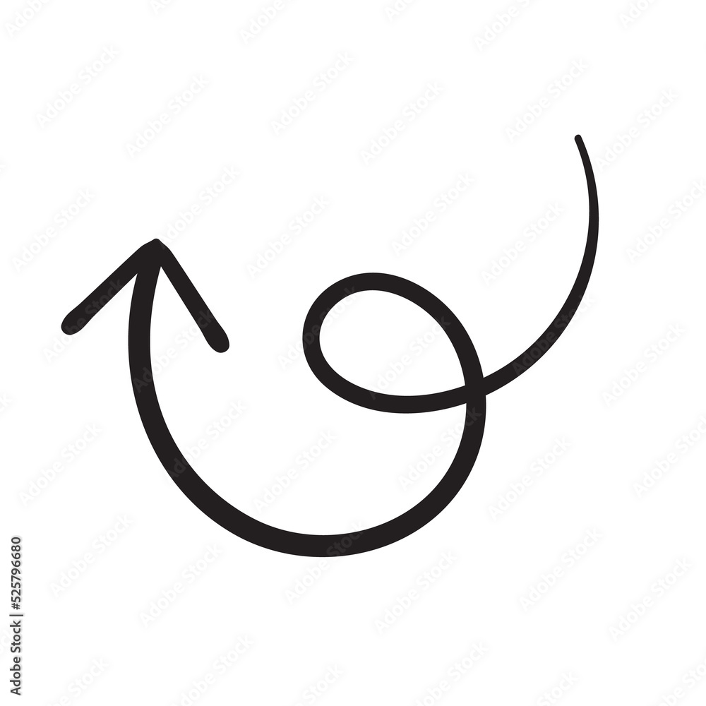 Free hand drawn line drawing arrow set design isolated on white background Free hand drawn line drawing arrow set design isolated on white background
