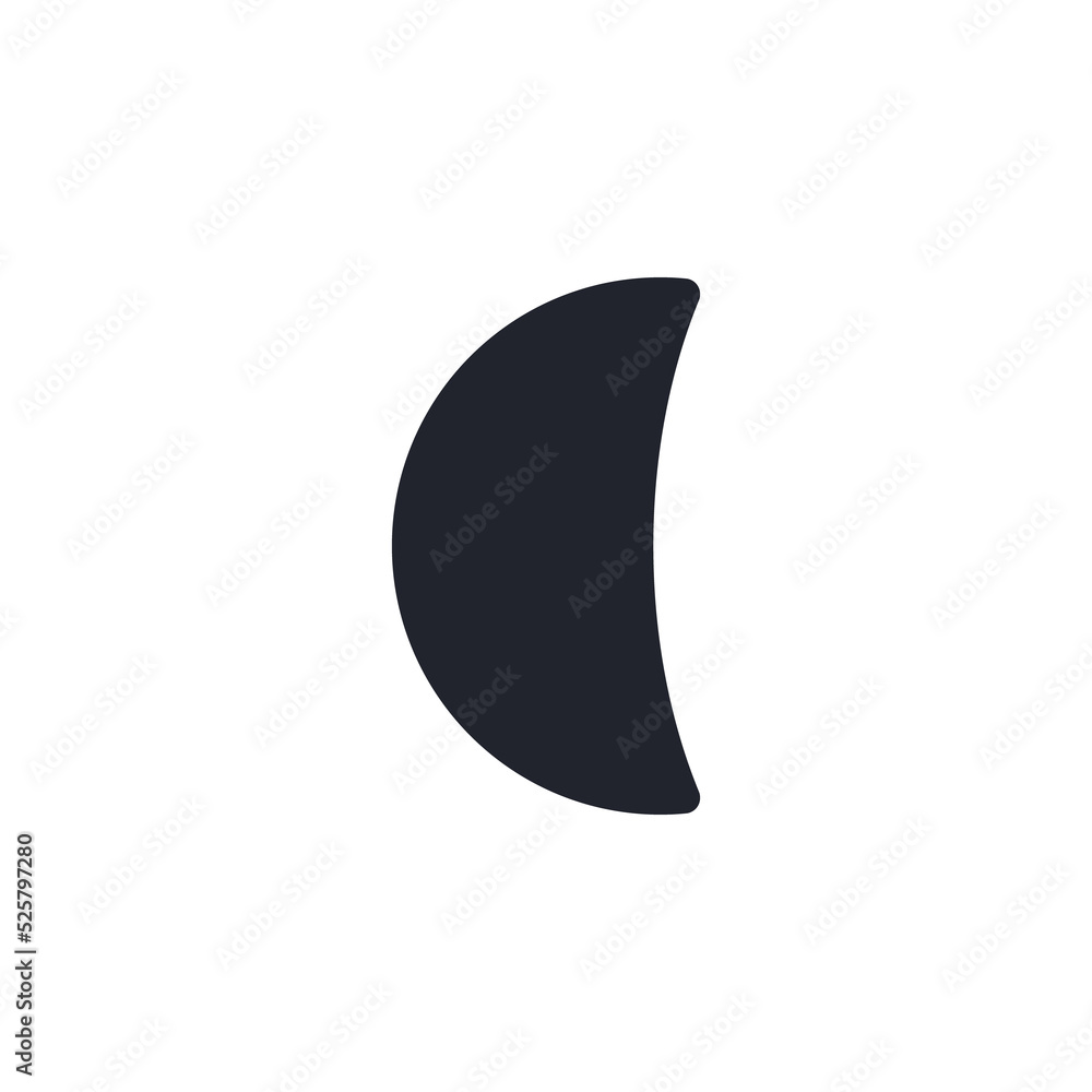 Fototapeta premium Moon phases icon. Lunar eclipse vector The shadow of the world obscures the moon.