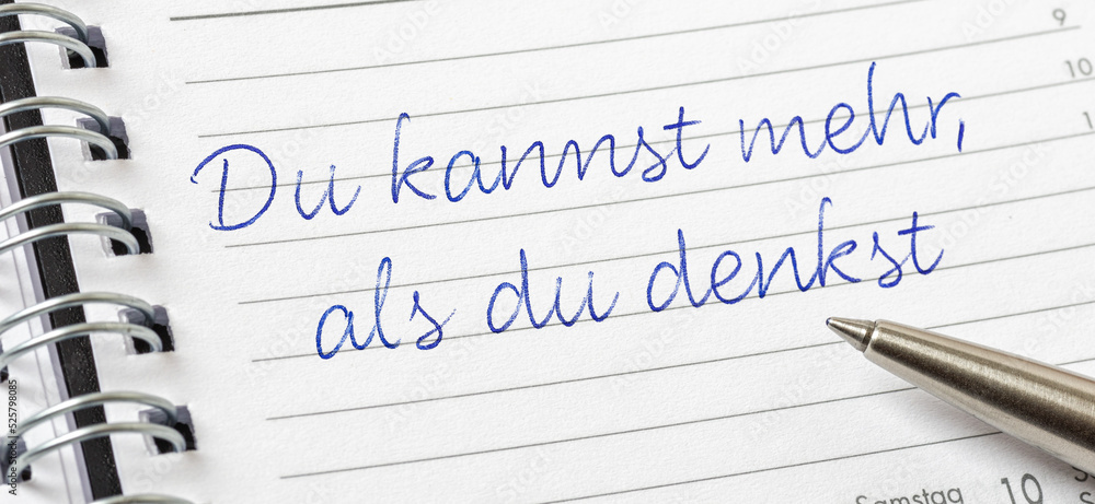 Eintrag in Terminkalender - Du kannst mehr, als du denkst Eintrag in Terminkalender - Du kannst mehr, als du denkst