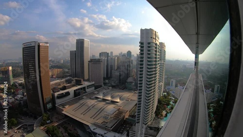 Drone shots of Kuala Lumpur city traffic and streets, Malaysia, UHD photo