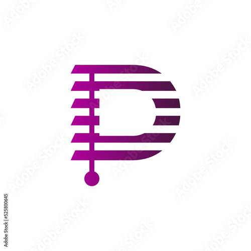 Blinds, Blinds D Letter, D letter Blinds  Logo Template vector symbol