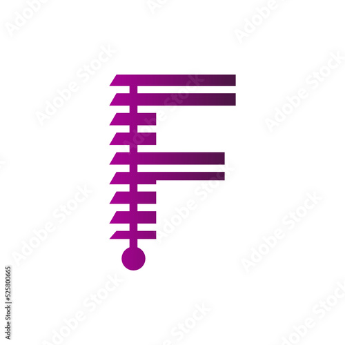 Blinds, Blinds F Letter, F letter Blinds  Logo Template vector symbol