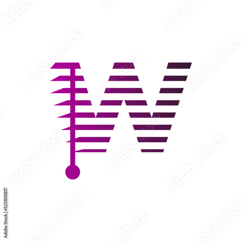 Blinds, Blinds W Letter, W letter Blinds  Logo Template vector symbol