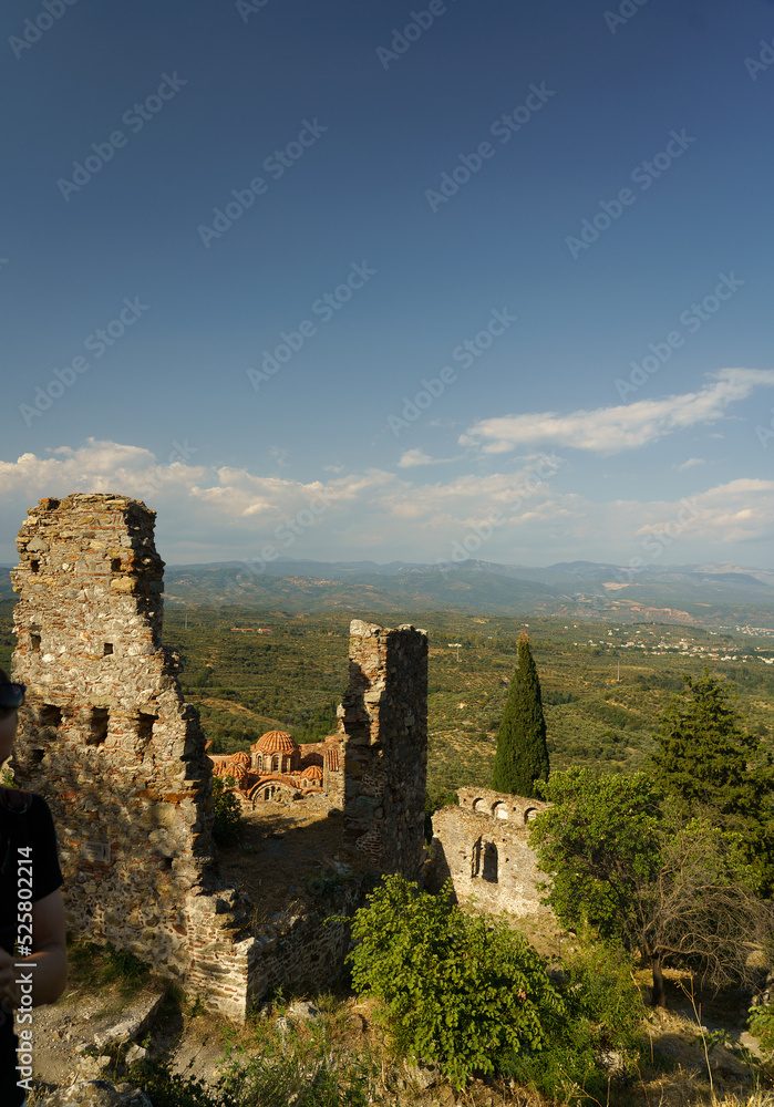 Ruins of Mystras ancient town near Sparta, UNESCO world heritage archeological sight. Ruins of Mystras ancient town near Sparta, UNESCO world heritage archeological sight.