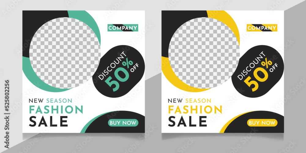 New season fashion sale social media post template New season fashion sale social media post template