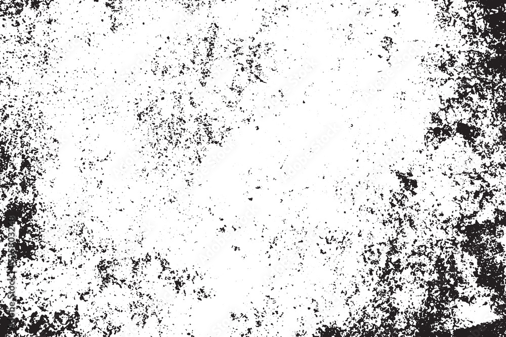 Vector grunge texture effect white and black wall abstract background.