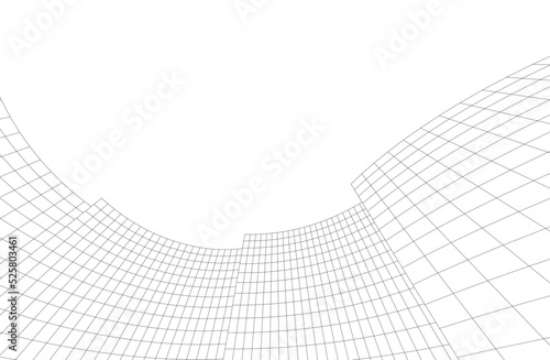abstract architecture vector 3d illustration 