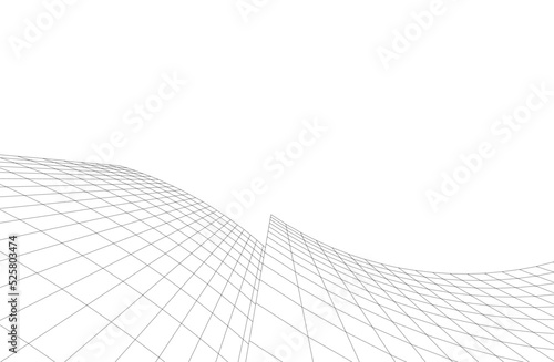 abstract architecture vector 3d illustration 