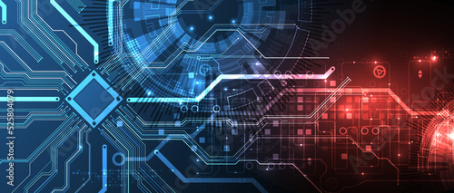 Abstract background on technological and scientific topics. CPU concept. Vector format.