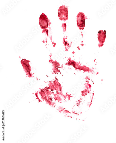 Blood Splatter Smear Stain Overlay Isolated on White Background
