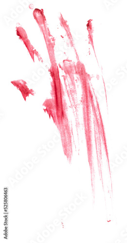Blood Splatter Smear Stain Overlay Isolated on White Background
