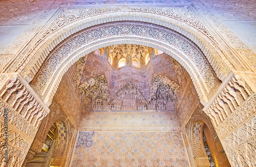 Outstanding Abencerrajes Hall, Nasrid Palace, Alhambra, Granada, Spain