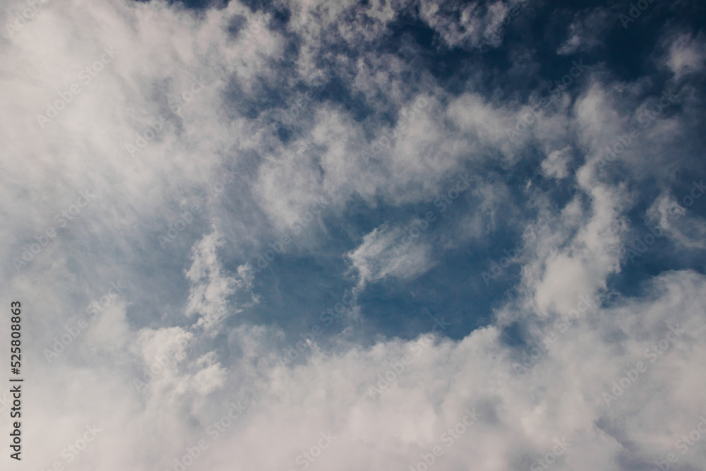 Obraz premium white clouds between the blue sky