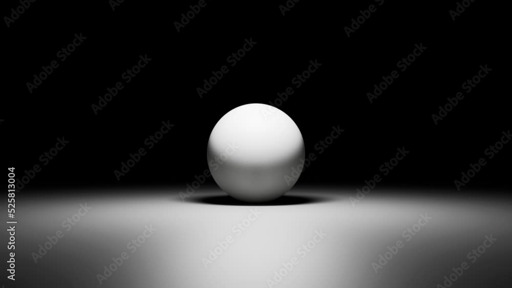 3D Render 4K Sphere in the dark and light on top. 3D Render 4K Sphere in the dark and light on top.