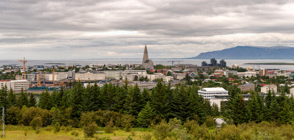 Panoramic view of Reykjavik, Iceland