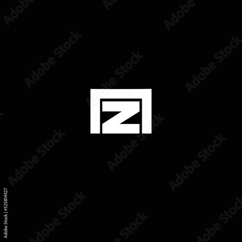 NZ ZN Logo Design, Creative Minimal Letter ZN NZ Monogram
