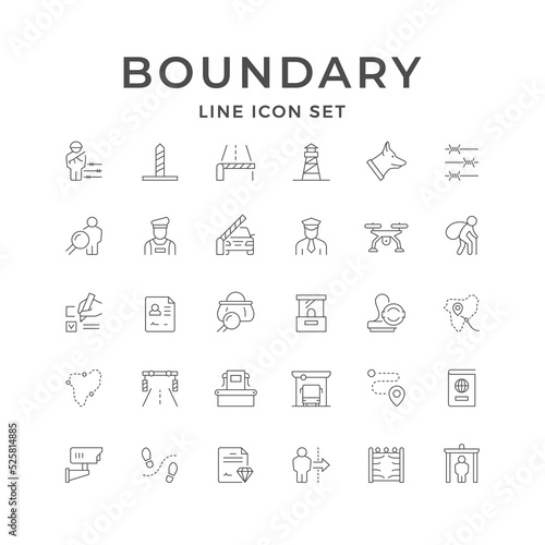 Set line icons of boundary