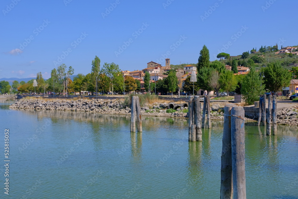 San Feliciano harbor on lake Trasimeno, Italy