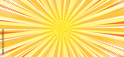 太陽光 抽象 オレンジ コミック 背景