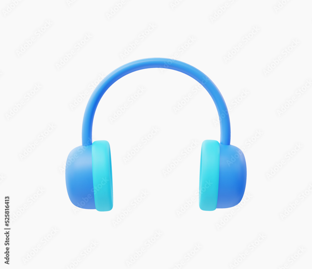 3d Realistic Headphone Icon vector illustration. 3d Realistic Headphone Icon vector illustration.