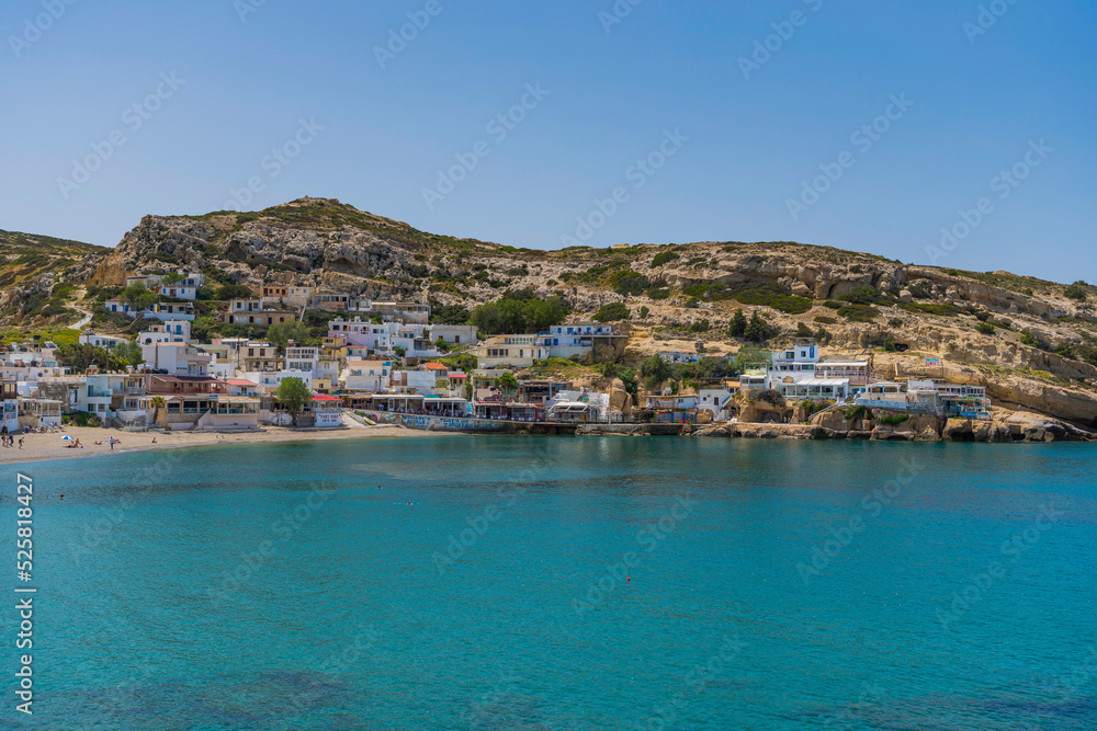 Die Bucht von Matala auf der Insel Kreta, Griechenland