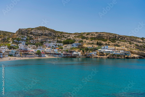 Fototapeta Naklejka Na Ścianę i Meble -  Die Bucht von Matala auf der Insel Kreta, Griechenland