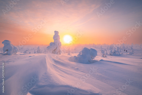 winter sunset in the mountains © Artem