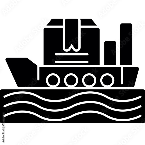 Worldwide Shipping Boat Icon
