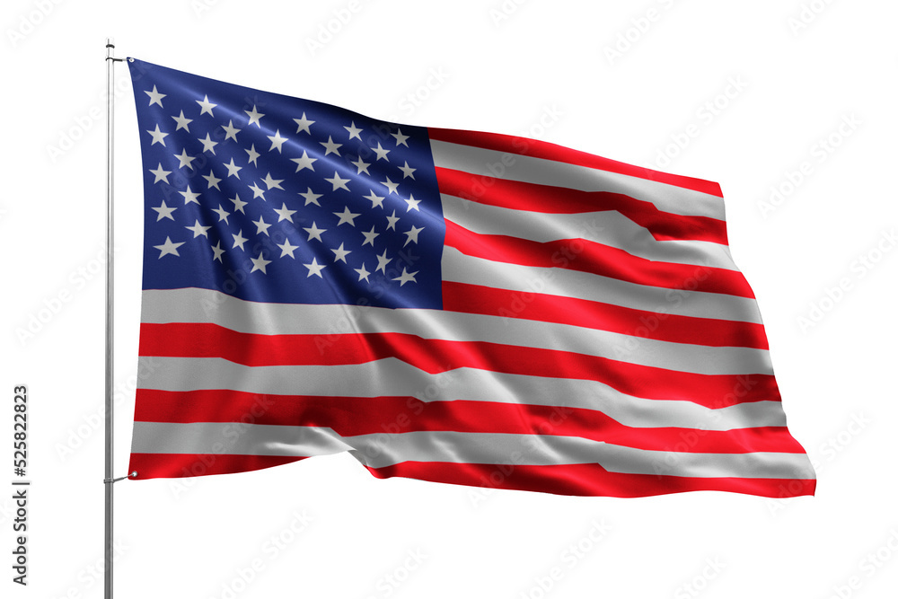 Fototapeta premium flag national transparent high quality flying realistic real original USA